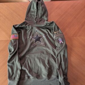 Nike Olive Green Dallas Cowboys Logo Hoodie